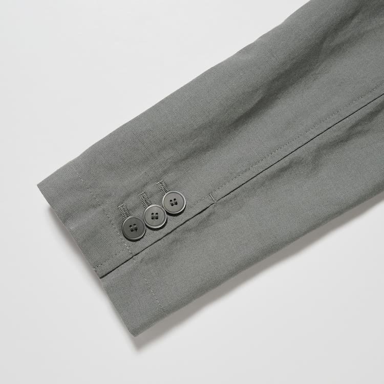 Uniqlo Linen Blend Bundy Damske Olivovo Zelená | LEJVYK-039