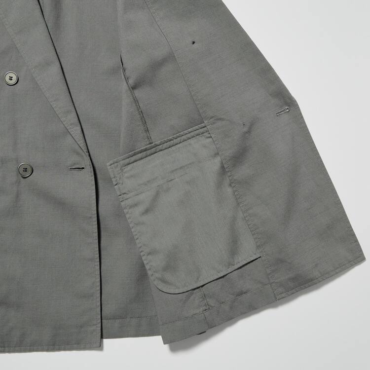 Uniqlo Linen Blend Bundy Damske Olivovo Zelená | LEJVYK-039