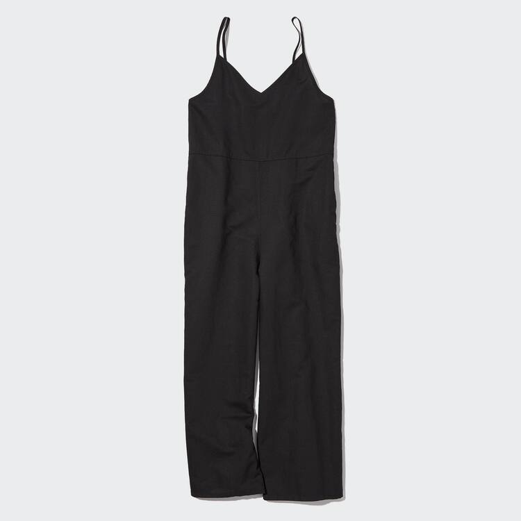 Uniqlo Linen Blend Camisole Kombinéza Damske Čierne | NSLFVH-026