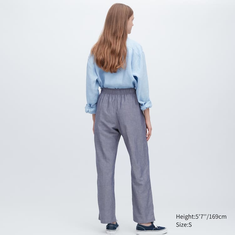 Uniqlo Linen Blend Easy Loungewear Damske Siva | CVOUSX-972