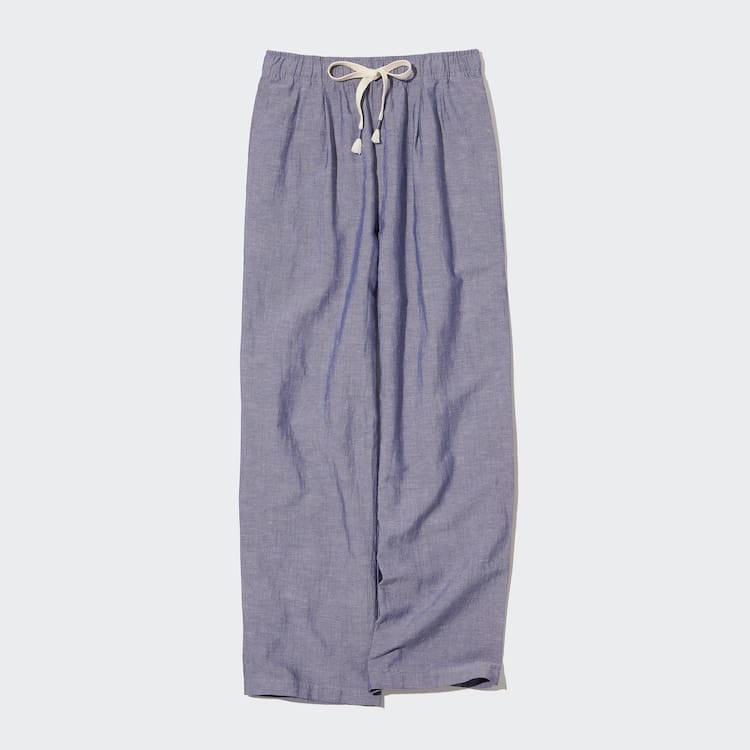 Uniqlo Linen Blend Easy Loungewear Damske Siva | CVOUSX-972