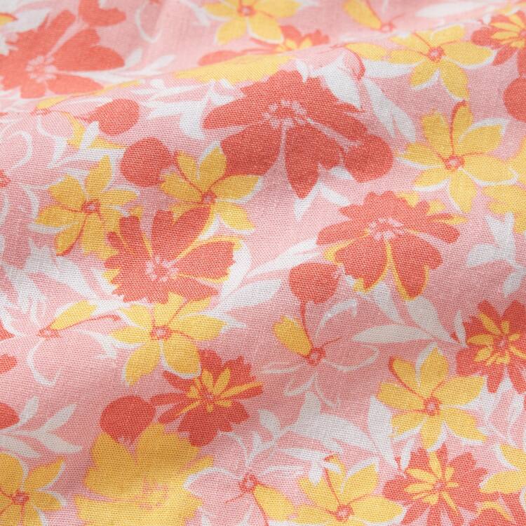 Uniqlo Linen Blend Flower Print Easy Sortky Detske Ruzove | OTNKXC-354