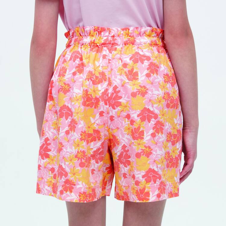 Uniqlo Linen Blend Flower Print Easy Sortky Detske Ruzove | OTNKXC-354