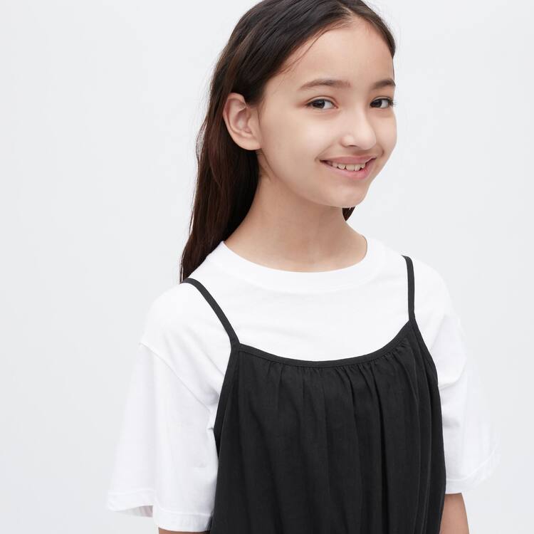 Uniqlo Linen Blend Kombinéza Detske Čierne | WTNGIQ-580