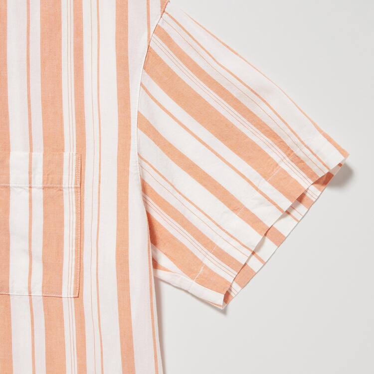 Uniqlo Linen Blend Kratke Sleeved Set Loungewear Damske Oranžové | SVBLFU-245