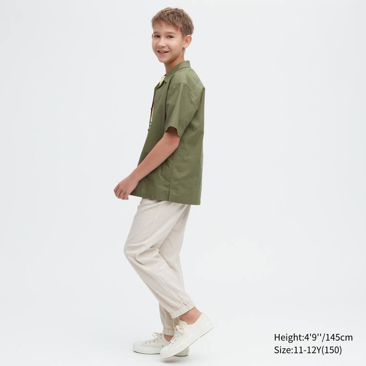 Uniqlo Linen Blend Relaxed Fit Jogger Nohavice Detske Béžové | BQXAWD-258