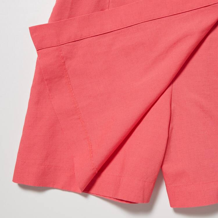 Uniqlo Linen Blend Skort Sukne Damske Ruzove | EWMIOB-895