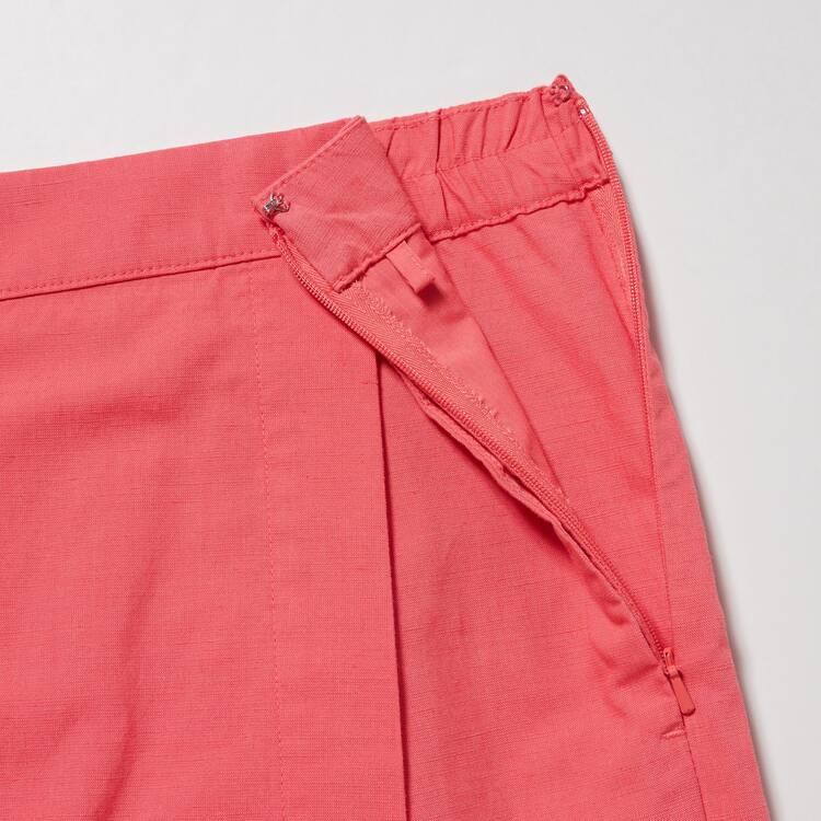 Uniqlo Linen Blend Skort Sukne Damske Ruzove | EWMIOB-895