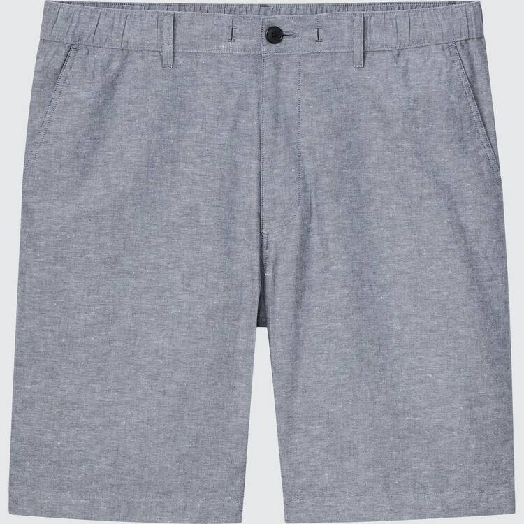 Uniqlo Linen Blend Sortky Panske Modre | GQCRNI-230