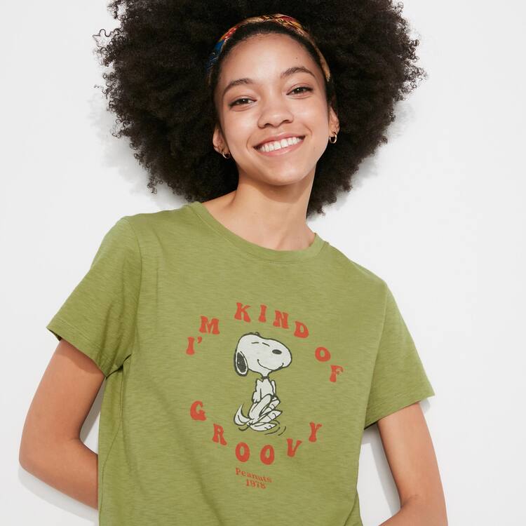 Uniqlo Love Sunshine & Peanuts Ut Grafika Tricko Damske Zelene | RVOFTE-913
