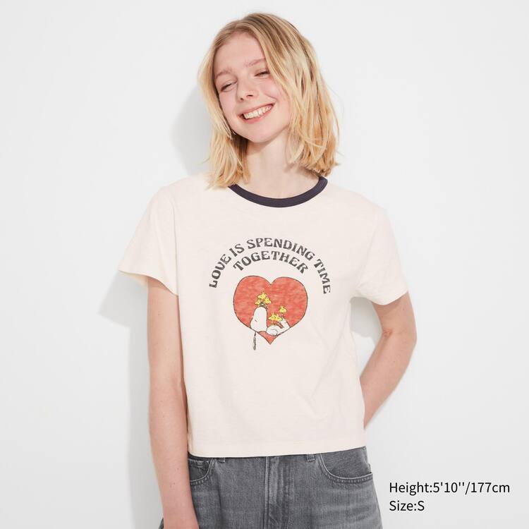 Uniqlo Love Sunshine & Peanuts Ut Grafika Tricko Damske Biele | YORWLA-739