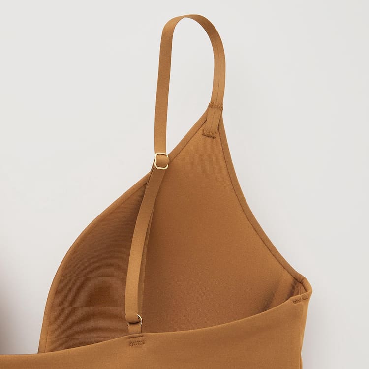 Uniqlo Mame Kurogouchi Airism Plunge Camisole Vesty Damske Hnede | CQYXGH-751