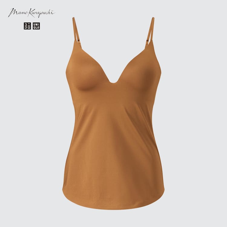 Uniqlo Mame Kurogouchi Airism Plunge Camisole Vesty Damske Hnede | CQYXGH-751