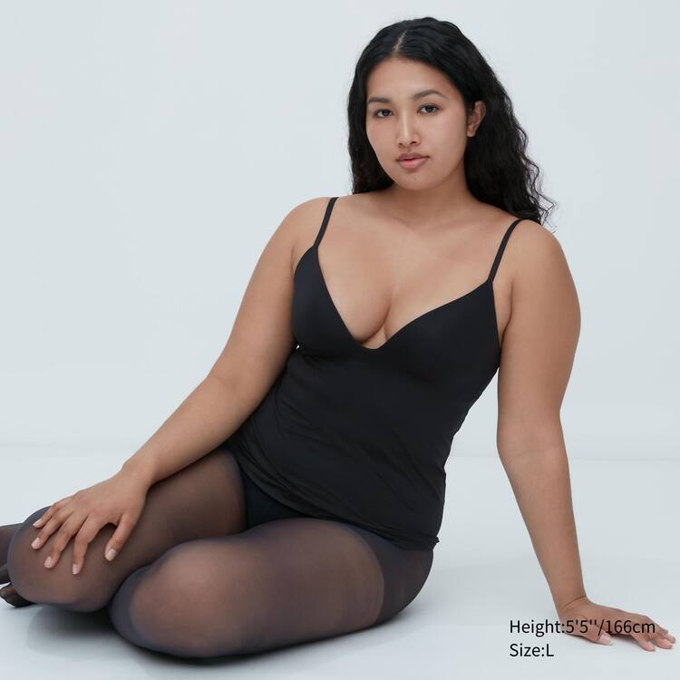 Uniqlo Mame Kurogouchi Airism Plunge Camisole Vesty Damske Čierne | CZBHEJ-260