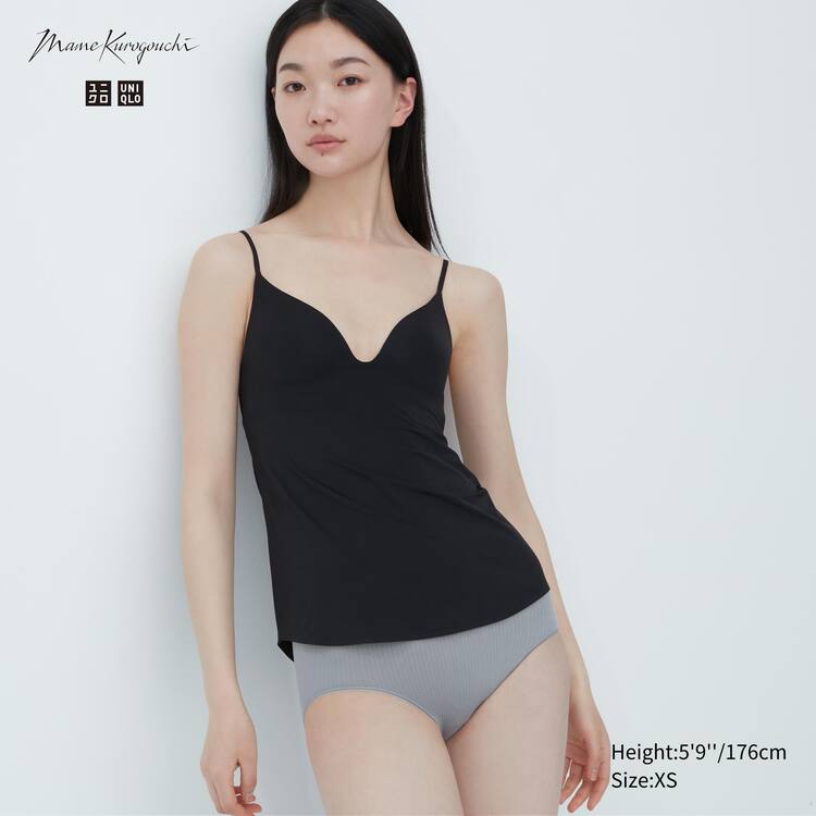 Uniqlo Mame Kurogouchi Airism Plunge Camisole Vesty Damske Čierne | CZBHEJ-260