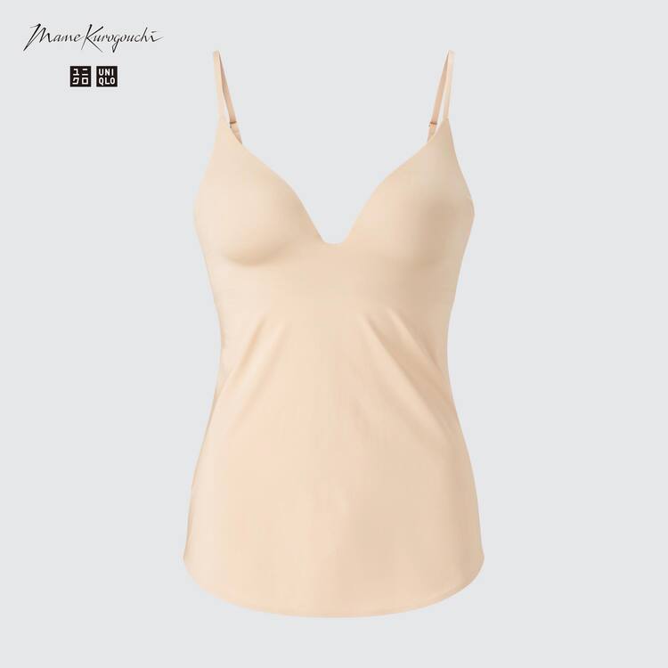 Uniqlo Mame Kurogouchi Airism Plunge Camisole Topy Damske Béžové | MCUTNK-473