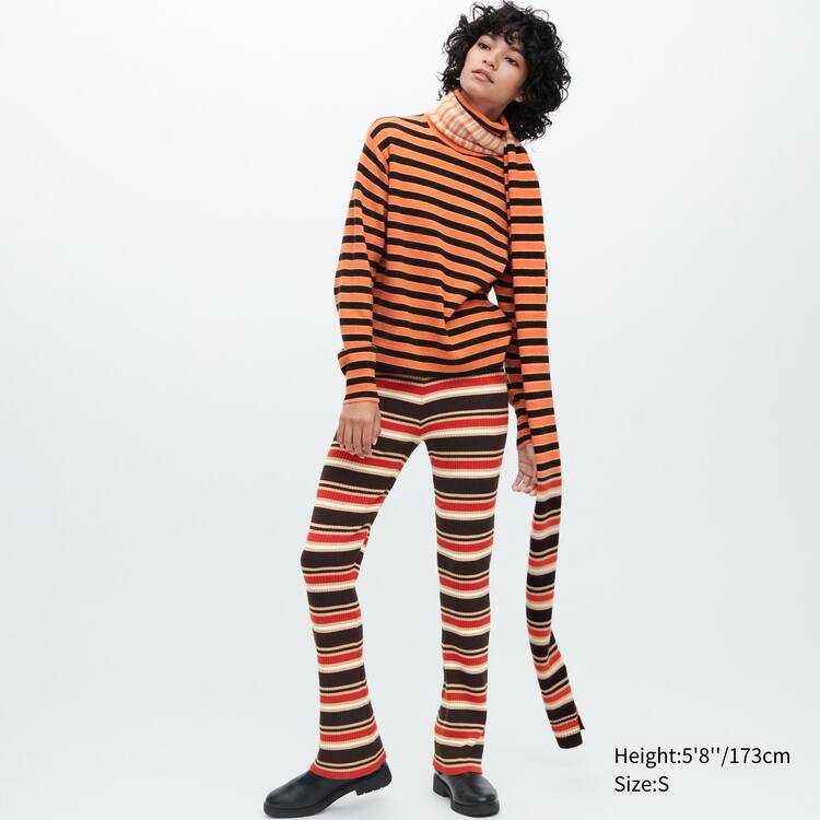 Uniqlo Marni Cashmere Pruhované Turtleneck Pleteniny Damske Oranžové | ZBGCIL-185