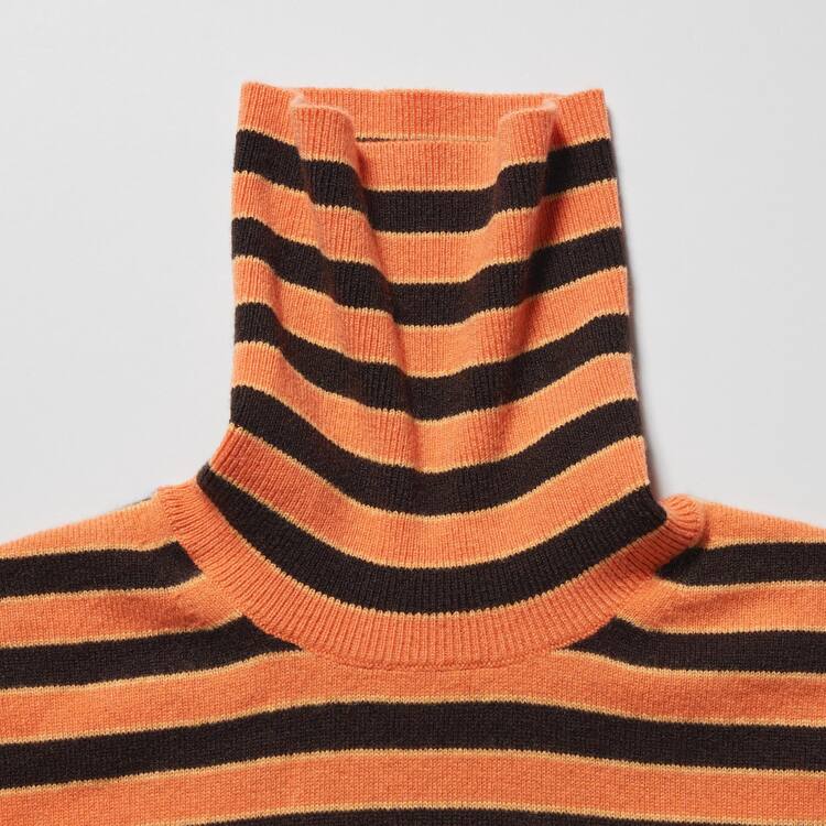 Uniqlo Marni Cashmere Pruhované Turtleneck Pleteniny Damske Oranžové | ZBGCIL-185