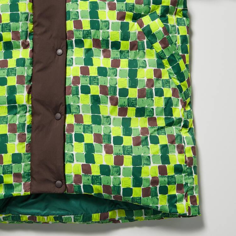 Uniqlo Marni Down Printed Oversized Kabáty Damske Zelene | SLEJMV-943
