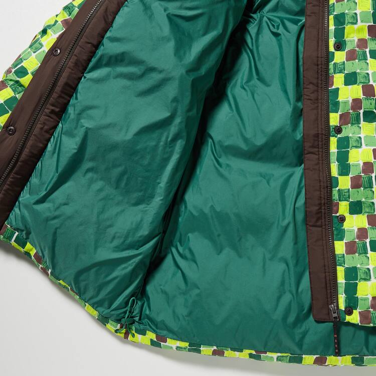 Uniqlo Marni Down Printed Oversized Kabáty Damske Zelene | SLEJMV-943