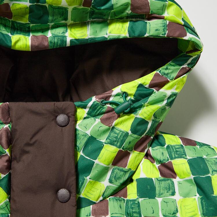 Uniqlo Marni Down Printed Oversized Kabáty Damske Zelene | SLEJMV-943