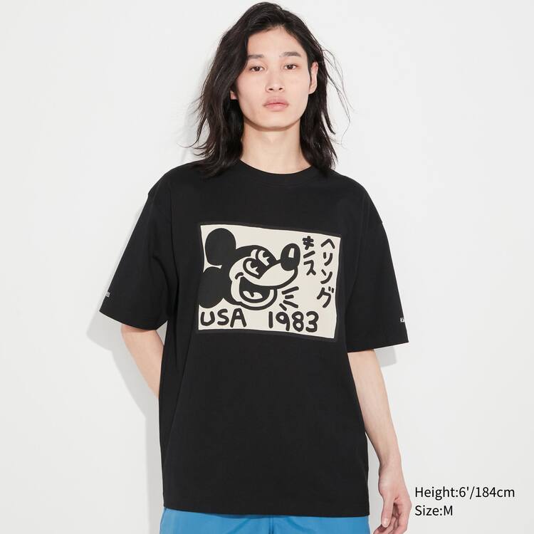 Uniqlo Mickey X Keith Haring Ut Grafika Tricko Panske Čierne | AQYOBP-956