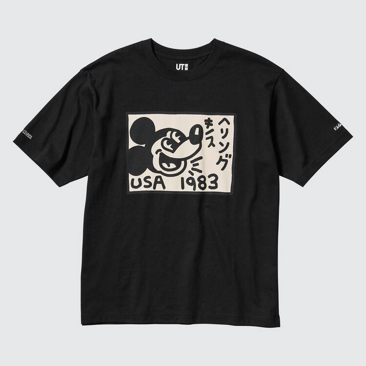 Uniqlo Mickey X Keith Haring Ut Grafika Tricko Panske Čierne | AQYOBP-956