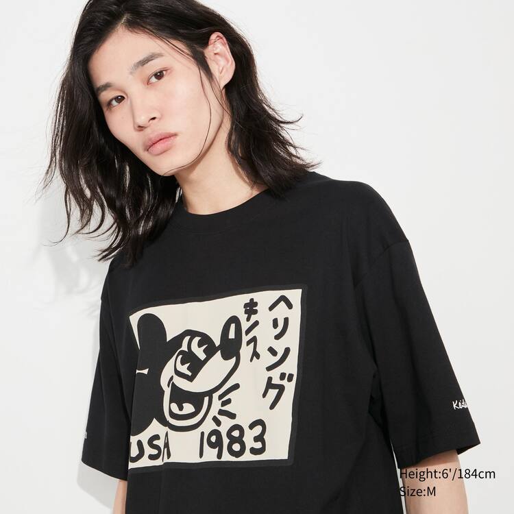 Uniqlo Mickey X Keith Haring Ut Grafika Tricko Panske Čierne | AQYOBP-956