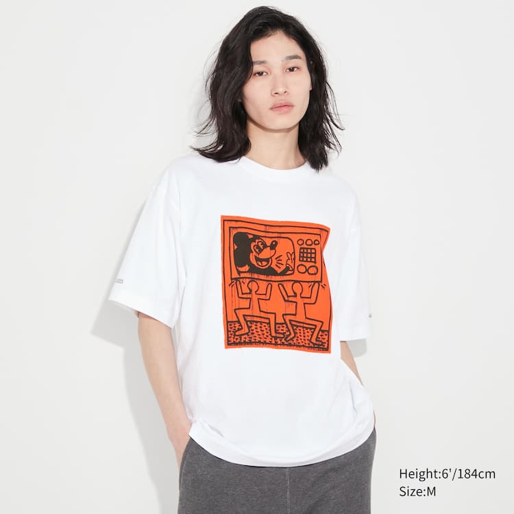 Uniqlo Mickey X Keith Haring Ut Grafika Tricko Panske Biele | CVNLMI-917