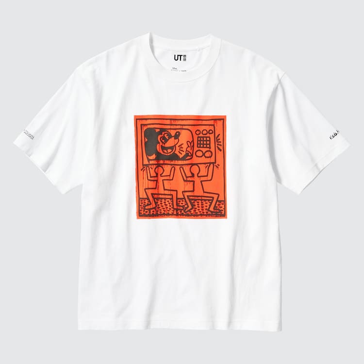 Uniqlo Mickey X Keith Haring Ut Grafika Tricko Panske Biele | CVNLMI-917