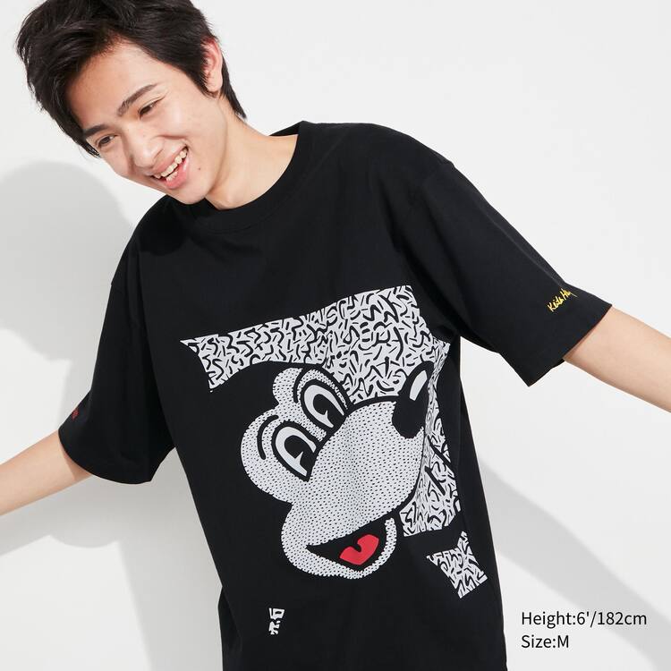Uniqlo Mickey X Keith Haring Ut Grafika Tricko Panske Čierne | LMZJCV-106