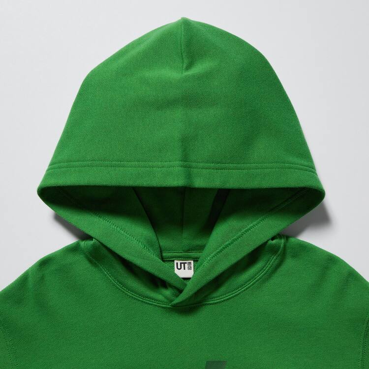 Uniqlo Minecraft Ut Grafika Sweat Mikiny S Kapucňou Detske Zelene | BEWVYZ-701