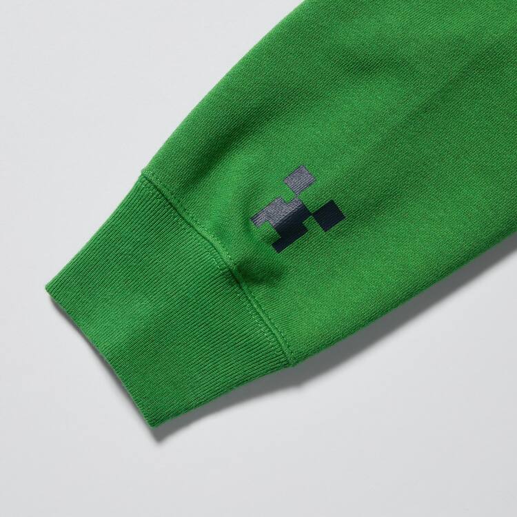 Uniqlo Minecraft Ut Grafika Sweat Mikiny S Kapucňou Detske Zelene | BEWVYZ-701