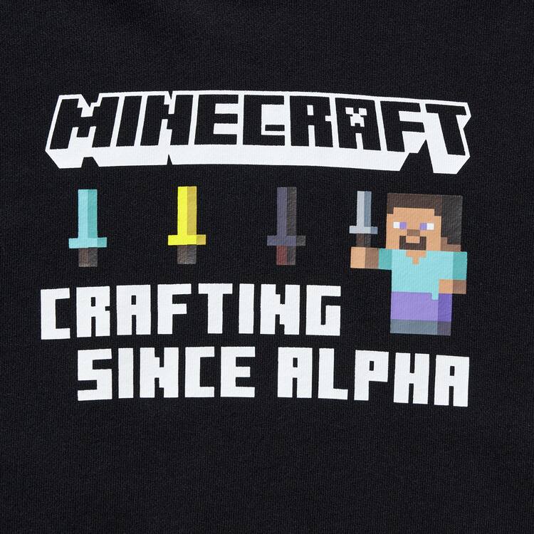 Uniqlo Minecraft Ut Grafika Sweat Mikiny S Kapucňou Detske Čierne | TEYPMZ-874