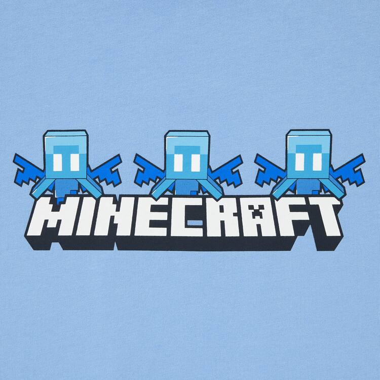 Uniqlo Minecraft Ut Grafika Tricko Detske Modre | FQXCUE-418