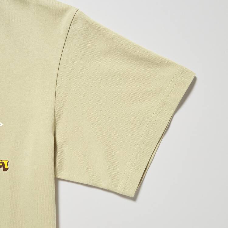 Uniqlo Minecraft Ut Grafika Tricko Detske Béžové | SHCPGM-375