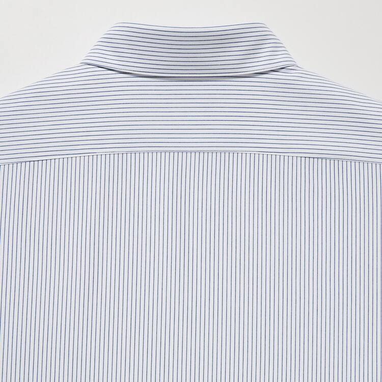 Uniqlo Non-iron Jersey Regular Fit Pruhované (Semi-cutaway Collar) Kosele Panske Modre | ROVFUH-165