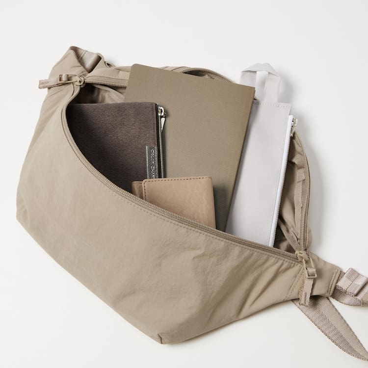 Uniqlo Nylon Crossbody Tasky Panske Béžové | FMCAEJ-957