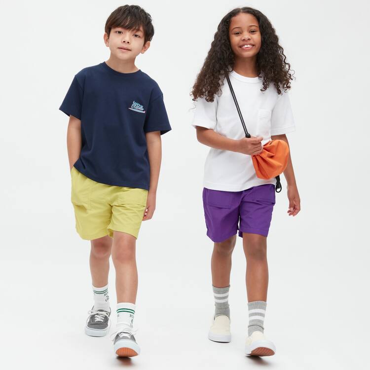 Uniqlo Nylon Easy Sortky Detske Žlté | FRHISL-589