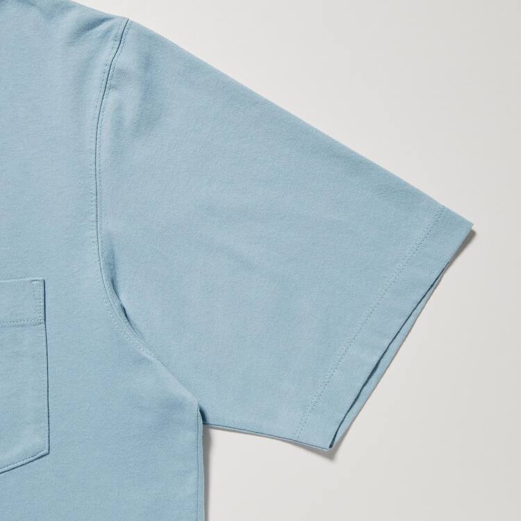Uniqlo Oversized Pocket Crew Neck Half Sleeved Tricko Panske Modre | ZVGJBE-352