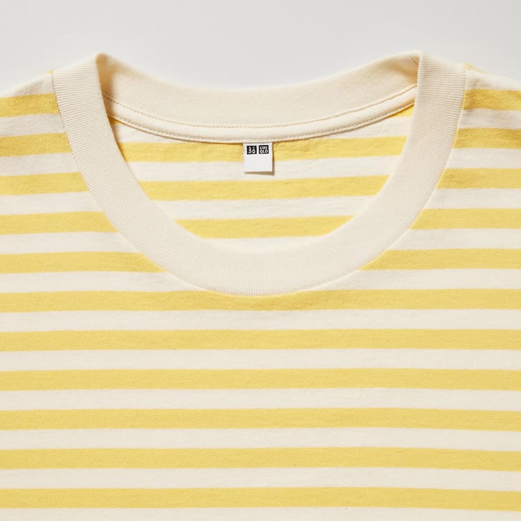 Uniqlo Oversized Pruhované Half Sleeved Tricko Panske Žlté | SIRNQM-526