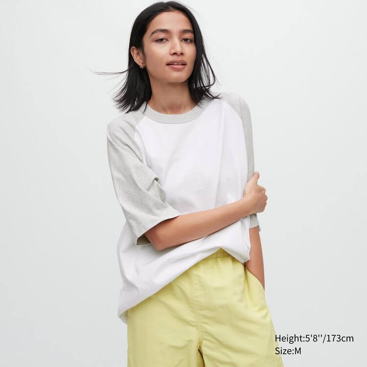Uniqlo Oversized Raglan Half Sleeved Tricko Panske Siva | VQFWMD-710