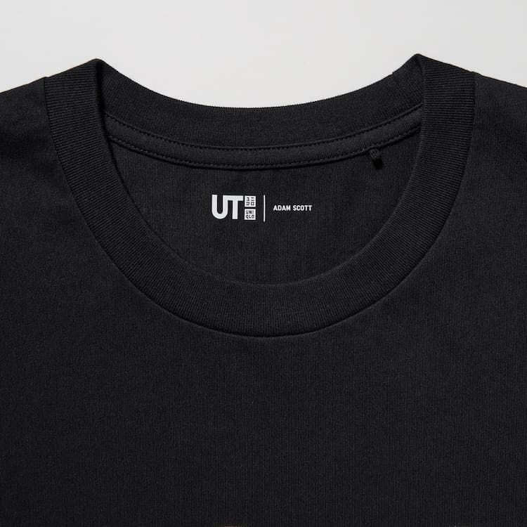 Uniqlo Peace For All Ut Grafika (Adam Scott) Tricko Panske Čierne | ETLFSD-640