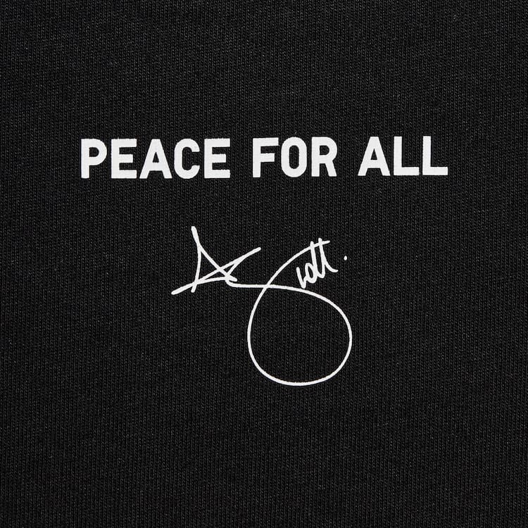 Uniqlo Peace For All Ut Grafika (Adam Scott) Tricko Panske Čierne | ETLFSD-640