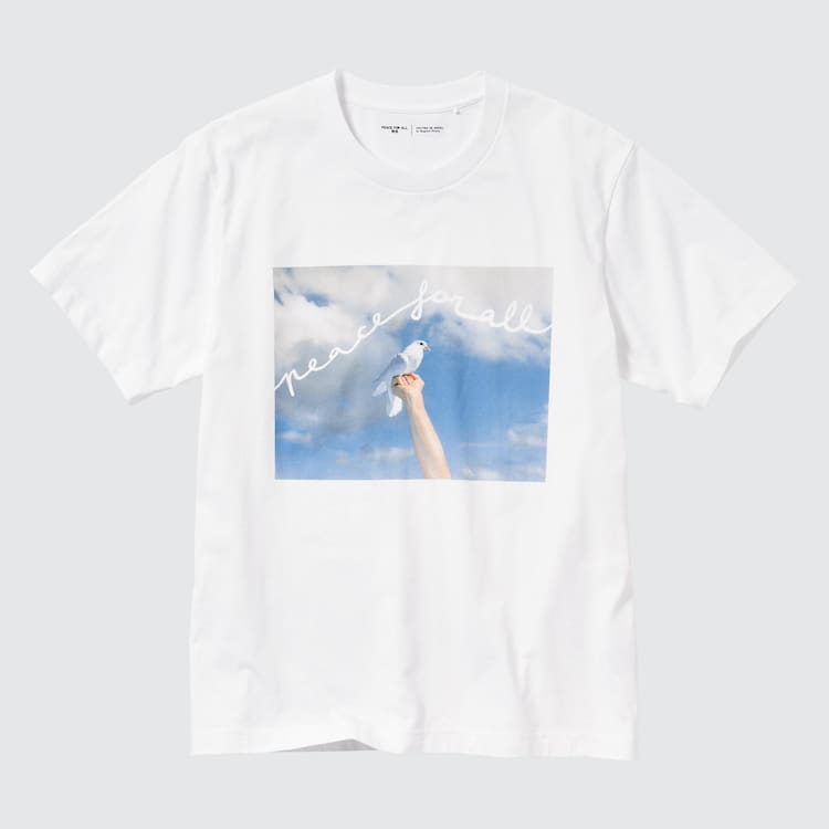 Uniqlo Peace For All Ut Grafika (Cristina De Middel) Tricko Panske Biele | JSLYOW-638