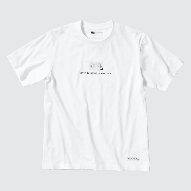 Uniqlo Peace For All Ut Grafika (Haruki Murakami) Tricko Panske Biele | KLYCEV-235