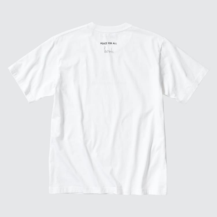 Uniqlo Peace For All Ut Grafika (Haruki Murakami) Tricko Panske Biele | KLYCEV-235