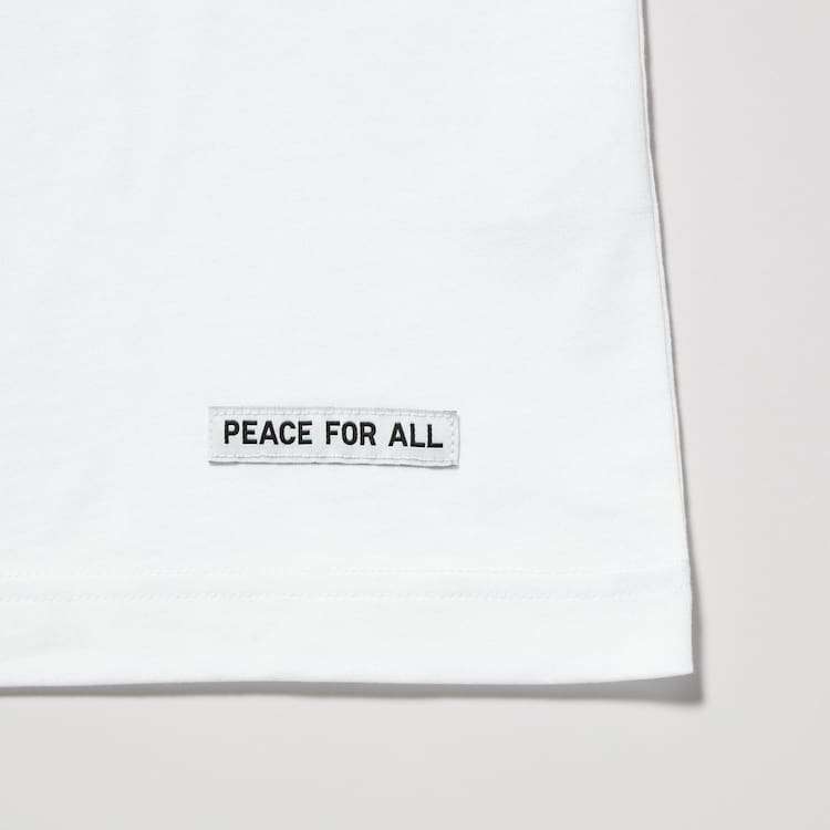 Uniqlo Peace For All Ut Grafika (Haruki Murakami) Tricko Panske Biele | KLYCEV-235