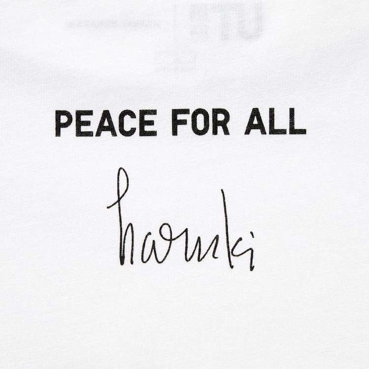 Uniqlo Peace For All Ut Grafika (Haruki Murakami) Tricko Panske Biele | KLYCEV-235