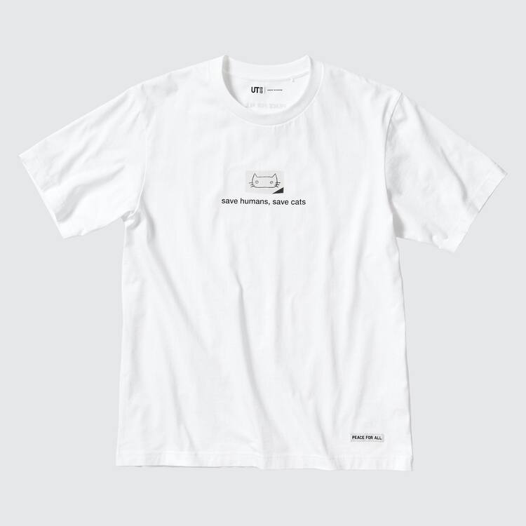 Uniqlo Peace For All Ut Grafika (Haruki Murakami) Tricko Damske Biele | ZJBAQK-510